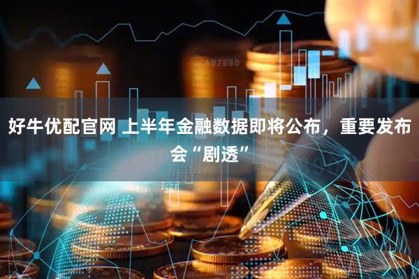 好牛优配官网 上半年金融数据即将公布，重要发布会“剧透”