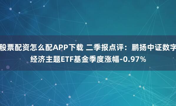 股票配资怎么配APP下载 二季报点评：鹏扬中证数字经济主题ETF基金季度涨幅-0.97%