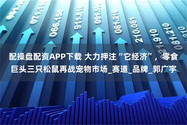 配操盘配资APP下载 大力押注“它经济”，零食巨头三只松鼠再战宠物市场_赛道_品牌_郭广宇